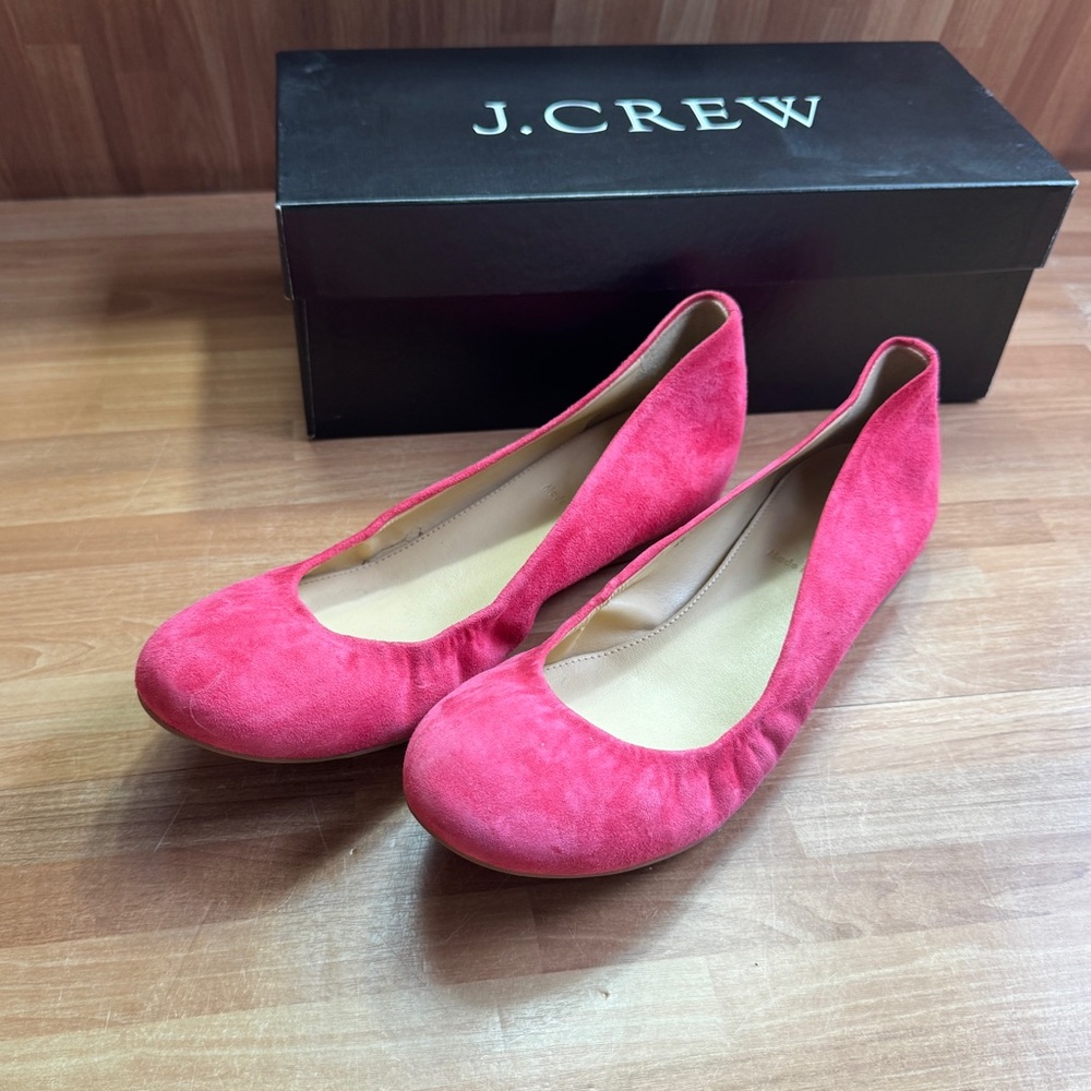 J. crew cece ballet flats in fuchsia size 8 - Picture 3 of 14